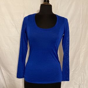 Concert women long sleeve blue top size M